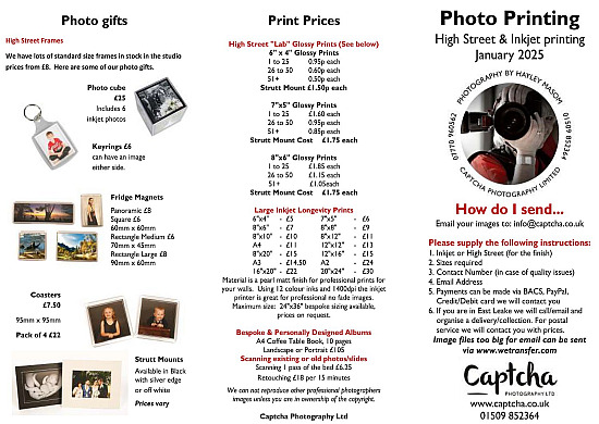 High Street Prints Price List